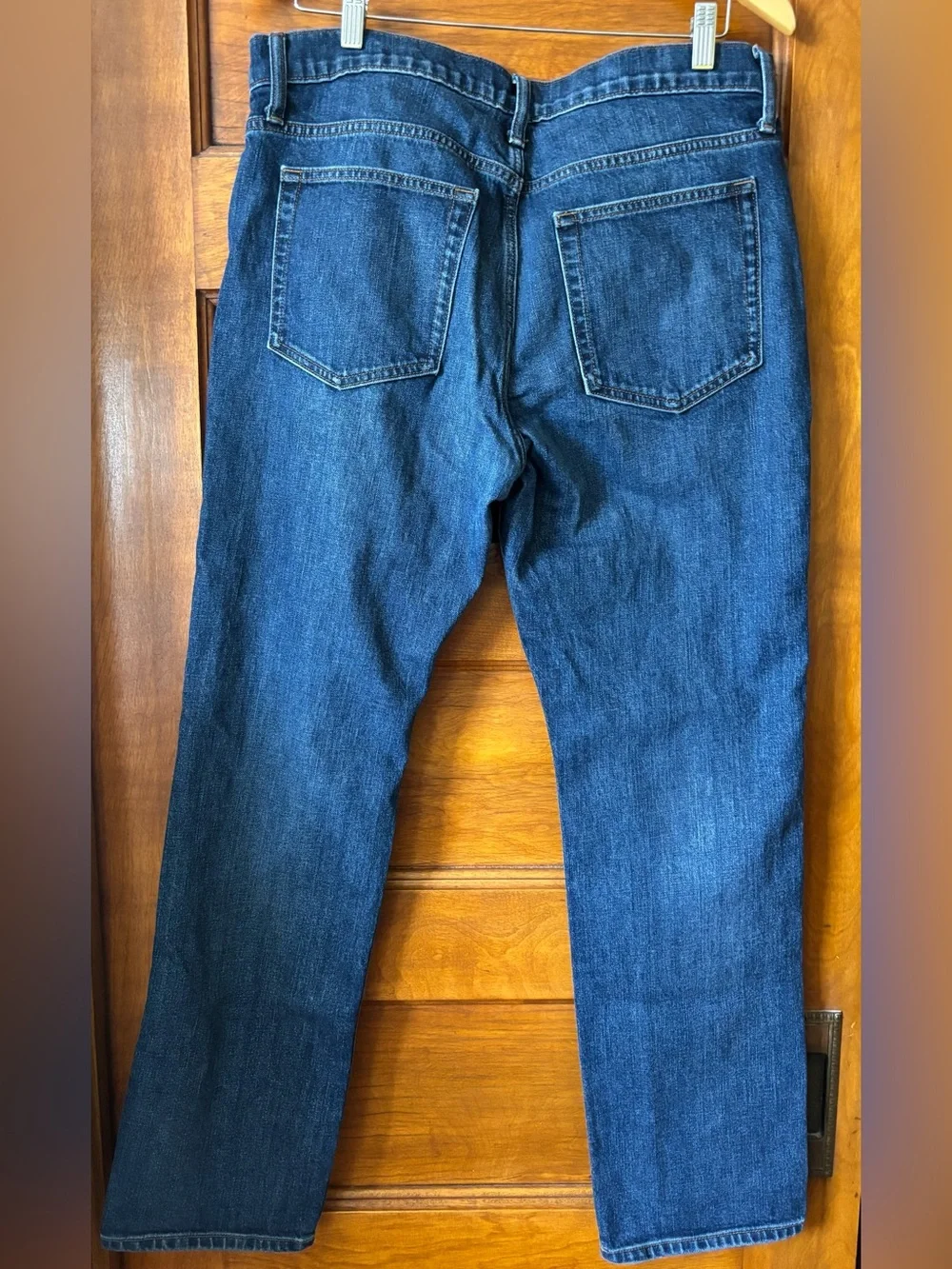 J. Crew Men’s Straight Jeans in Dark Blue Wash